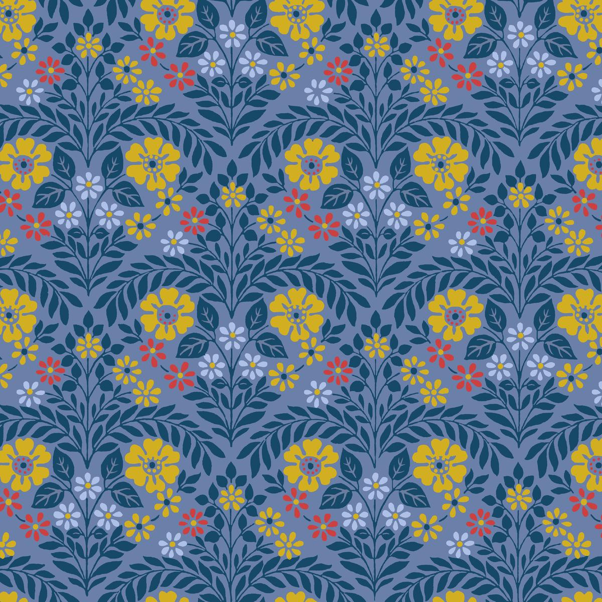 Tivoli on Faded Denim Fabric