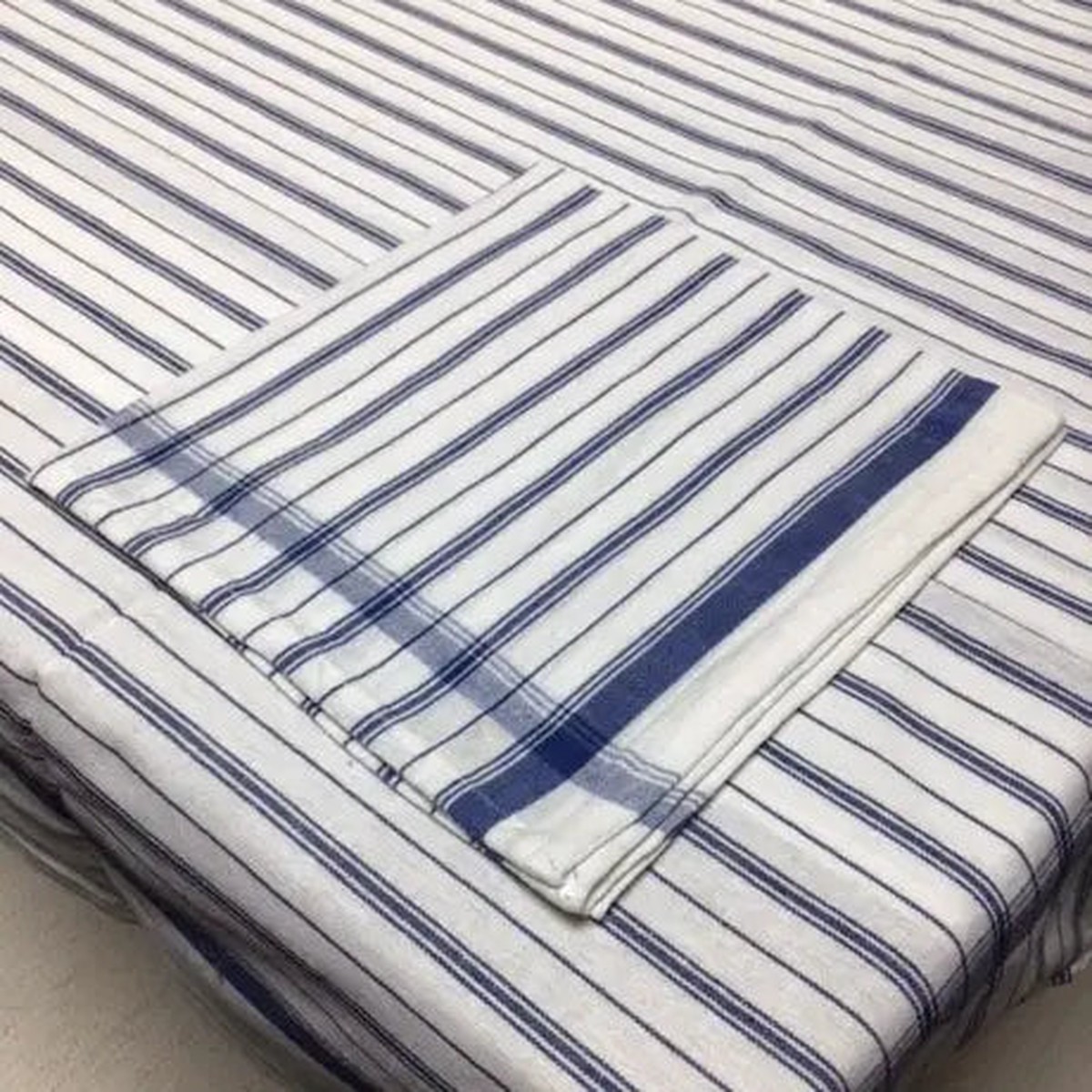60x90 Country Cottage Blue Tablecloth
