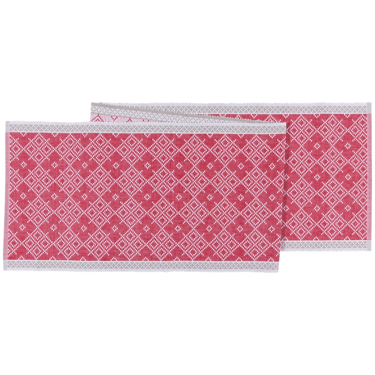 72″ Table Runner Shetland Chili Red