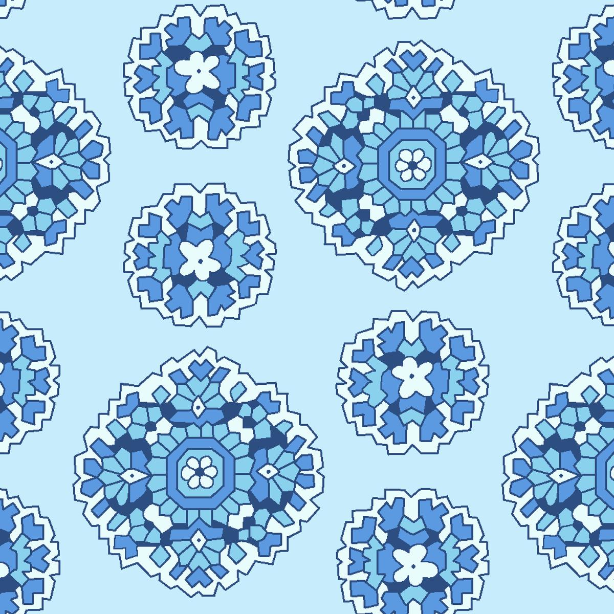 Adria on Blue Fabric