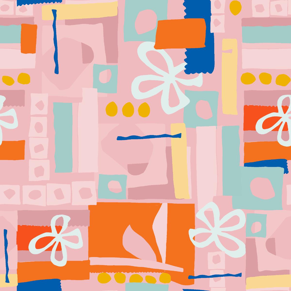 Breathe Live Explore Floral Fly Blush Fabric