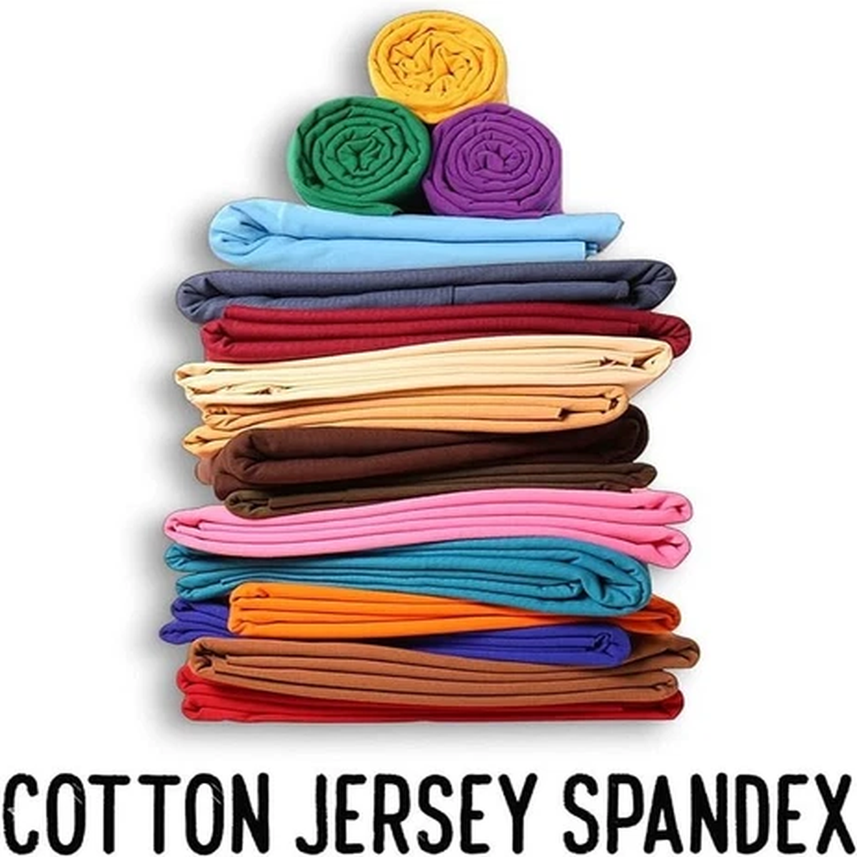 FabricLA 10oz Cotton Spandex Jersey Knit Fabric by The Yard 58/60″ Inches Wide