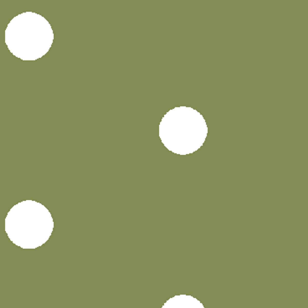 Polka Play, Olive Green Fabric