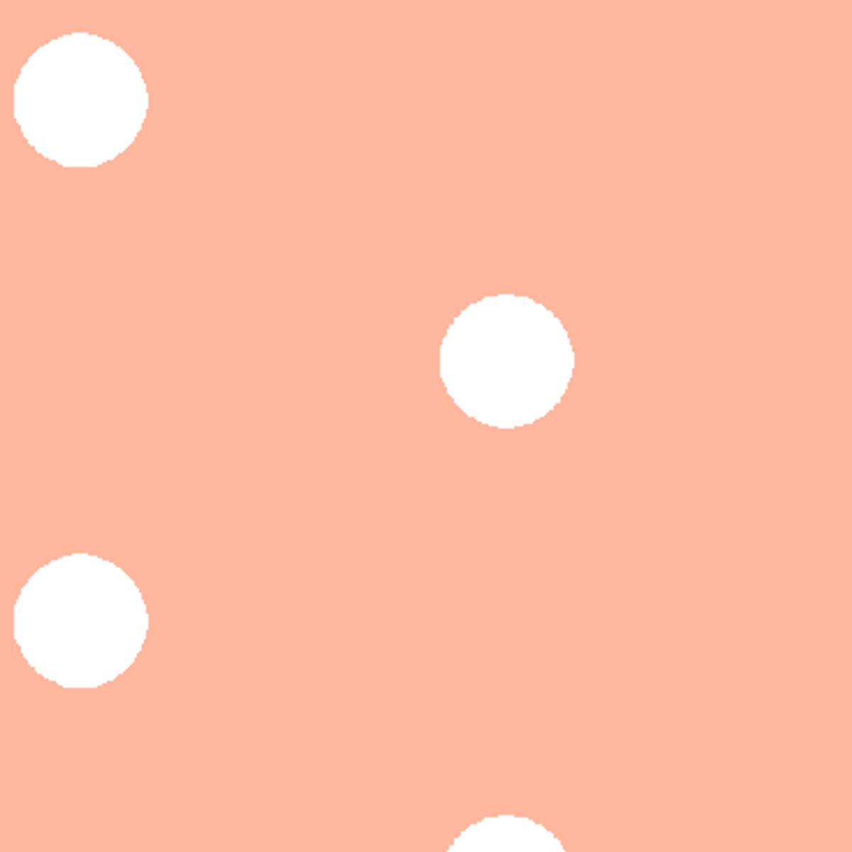 Polka Play, Peach Fabric