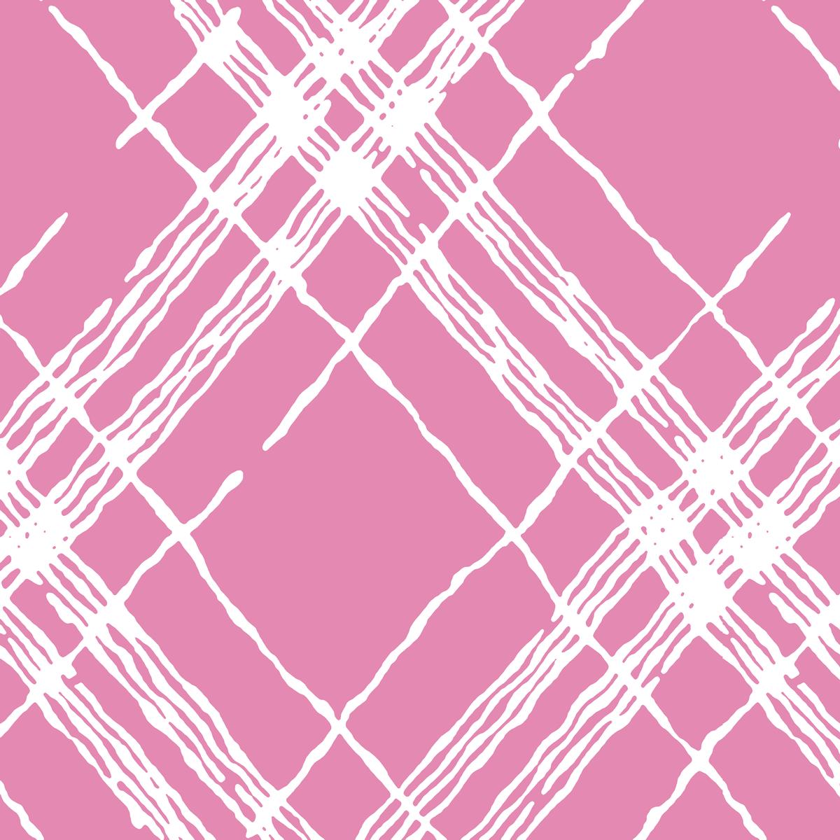 Scribbled Sweetheart – Pink Plaid Fabric