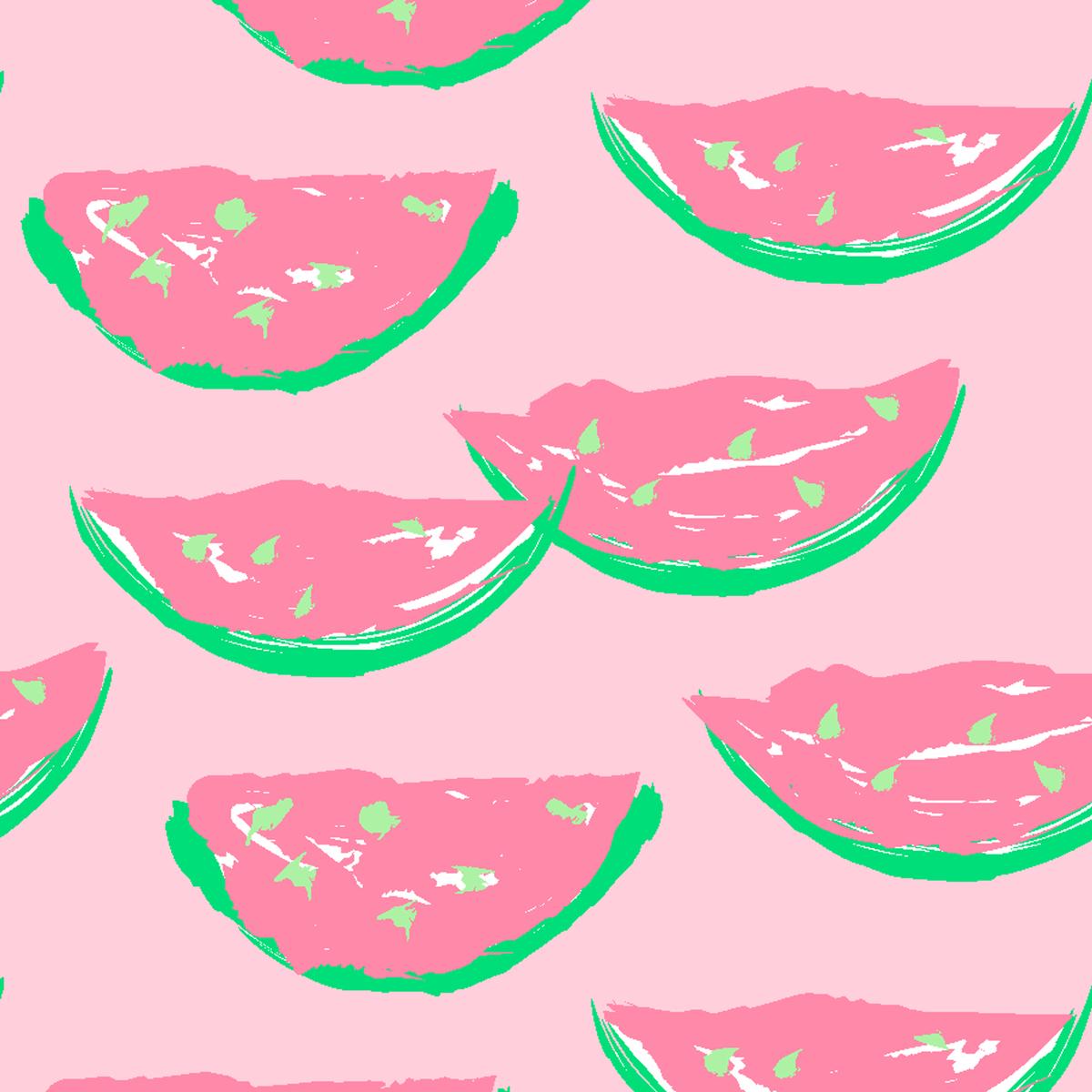 Watermelon Slices on Light & Dark Pink Fabric