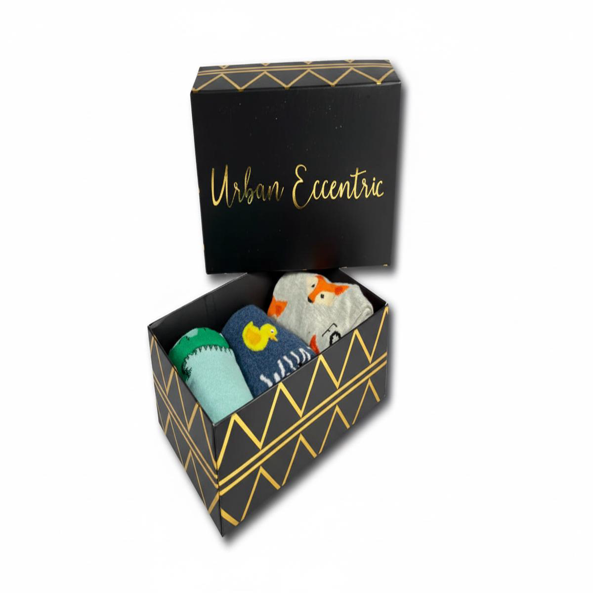 Coffret Chaussettes Animaux 8211 Canard Renard et Dinosaure