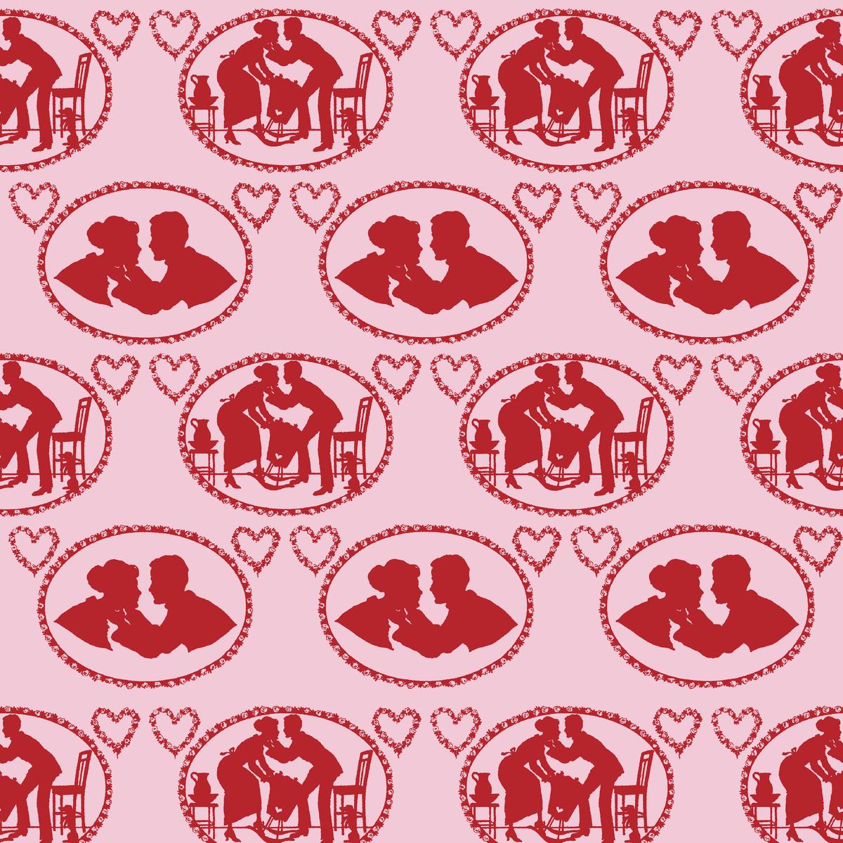 Kisses on Alizaron Fabric