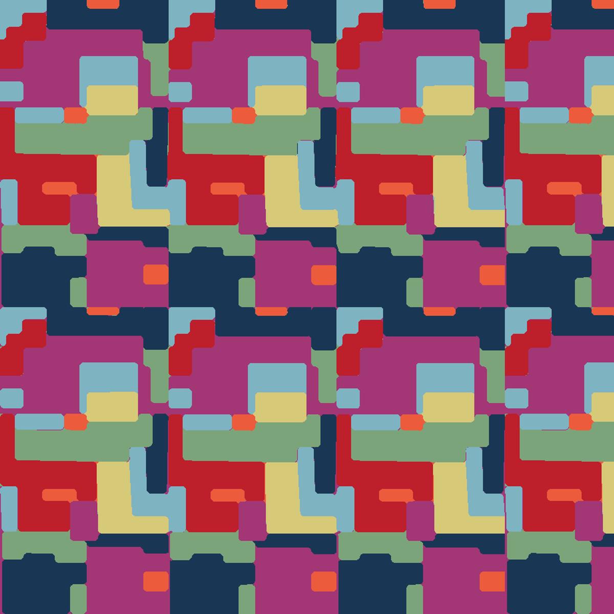 Basalt on Multicolor Fabric