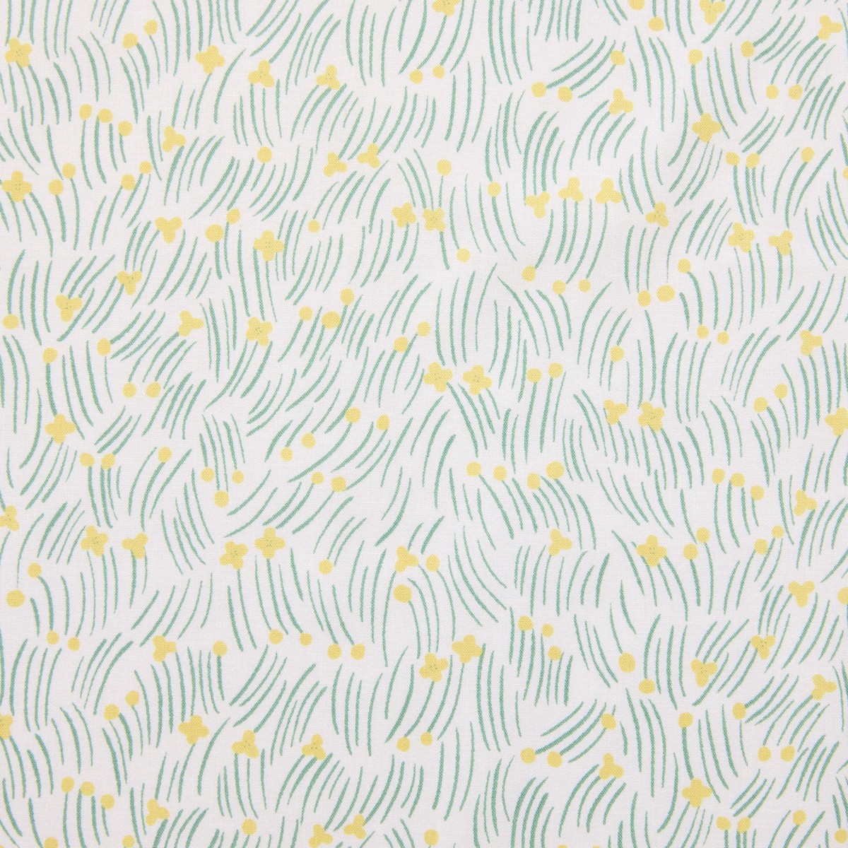 Floral Cool Breeze Cotton Sheeting – White YGA-91100-1