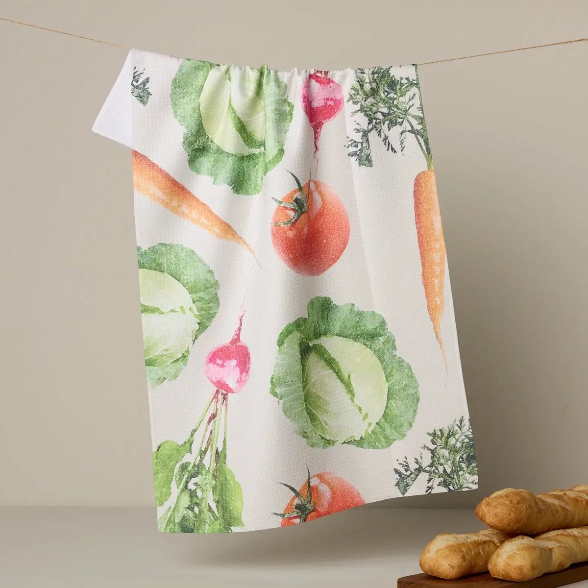 Geometry Spring Produce Tea Towel