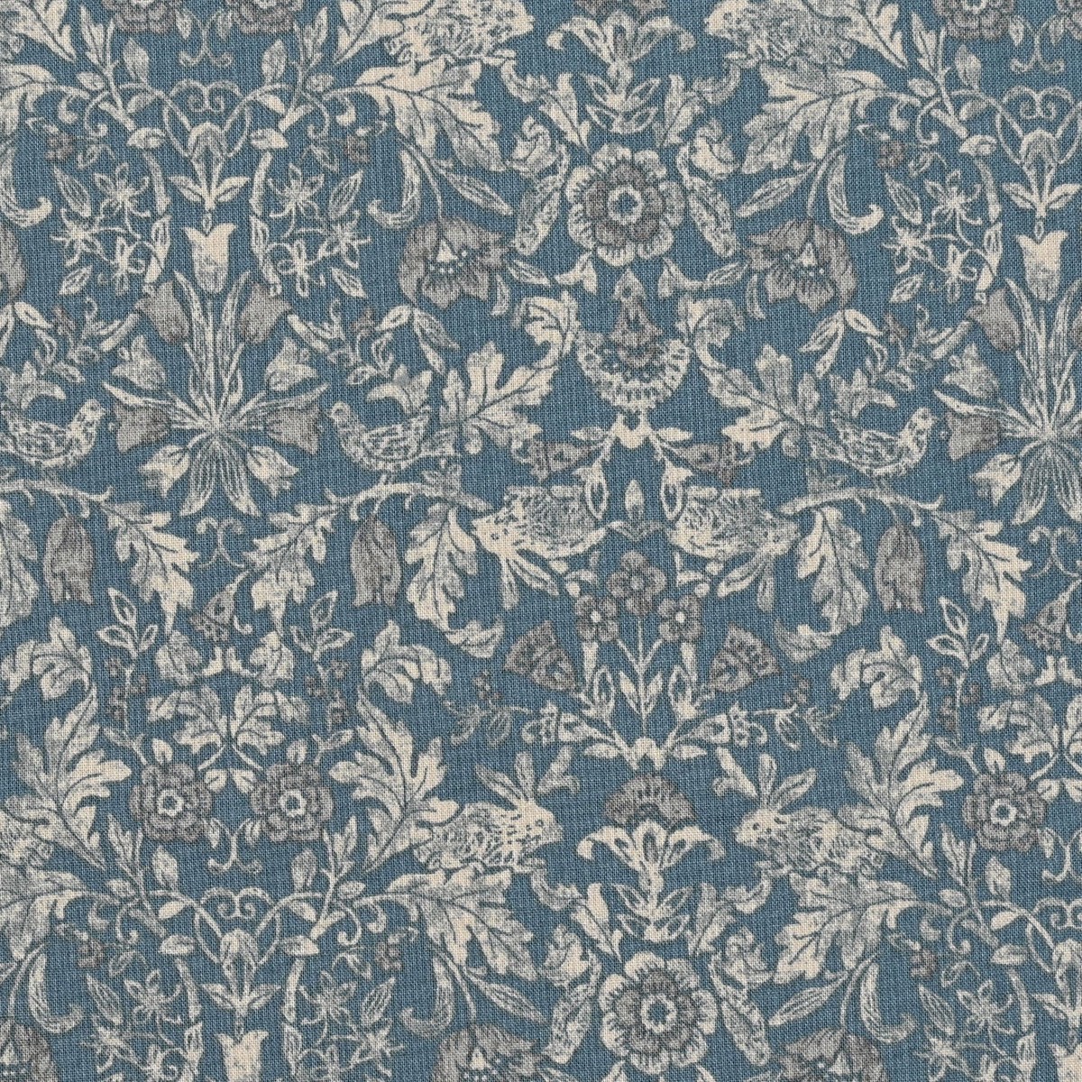 Natural Garden Brushed Cotton Sheeting – Blue YGA-86090-1