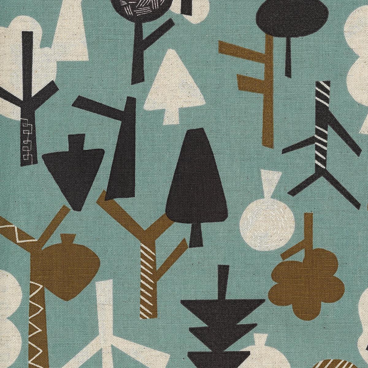 Scandinavian Style Forest Cotton Linen Canvas – Sax Blue YGA-89070-2