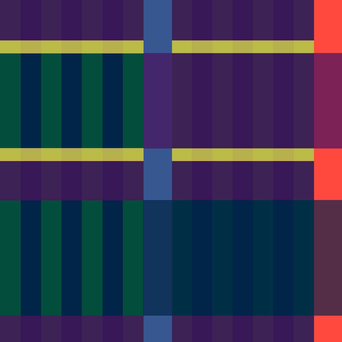 Spectrum Stripes – Green & Purple Plaid Fabric