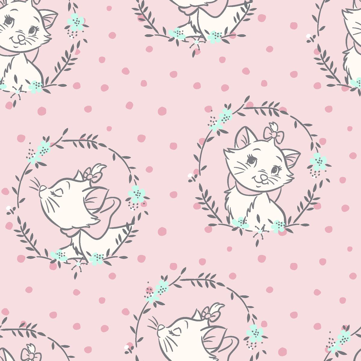 Disney Aristocat Floral Wreath Fabric