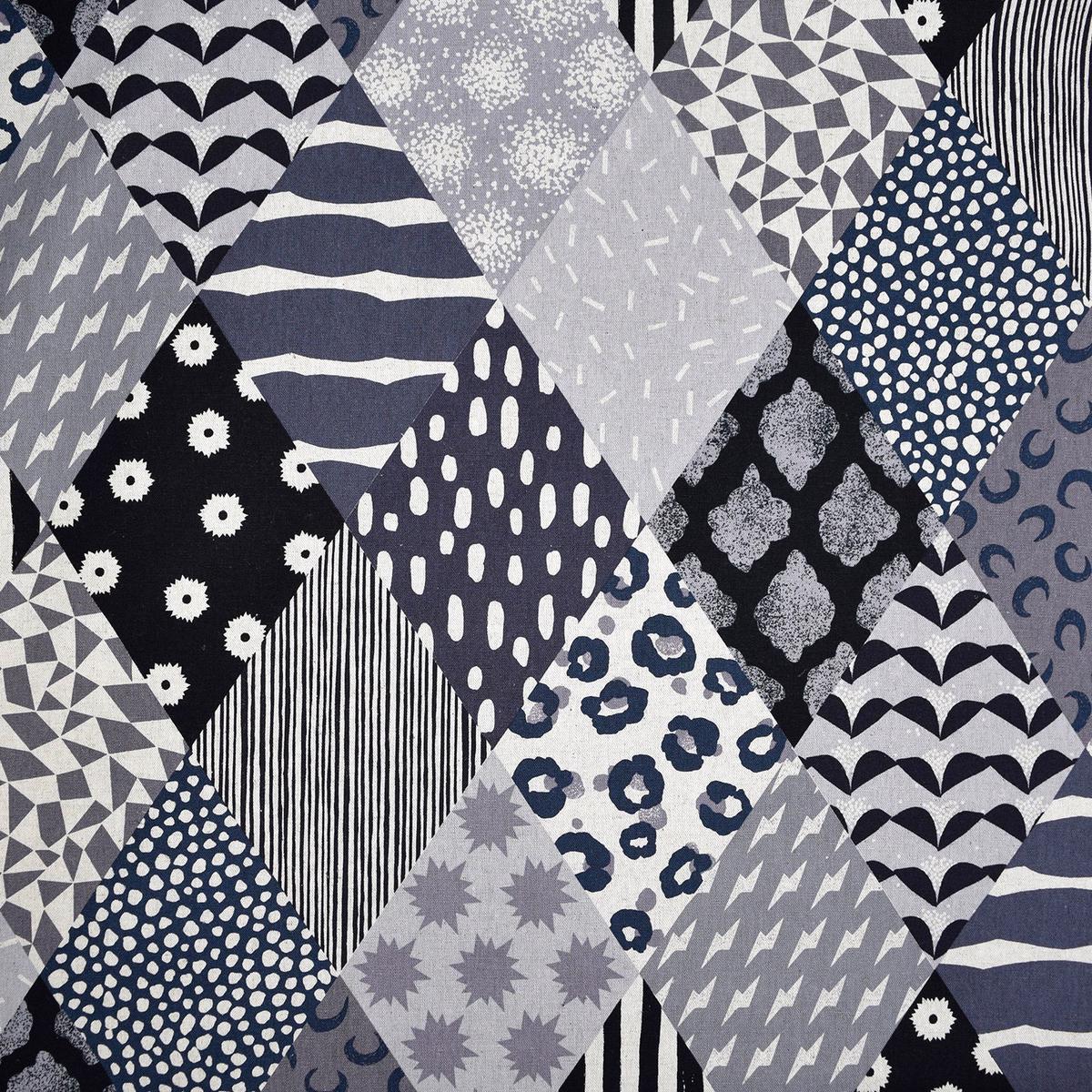 echino Rhombus Cotton Linen Canvas – Black EKX-98120-22