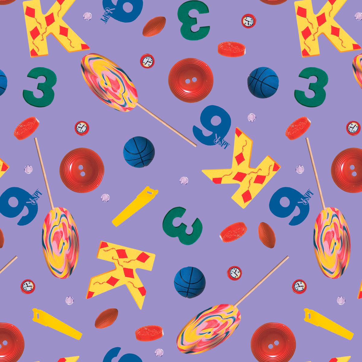 I Spy Fun House on Purple Fabric