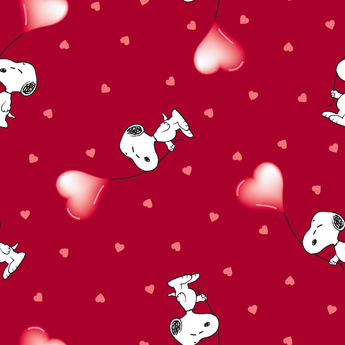 Peanuts Snoopy Heartstrings Fabric