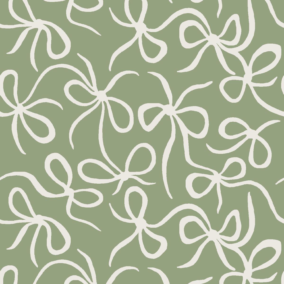 Thin Bows on Moss Fabric