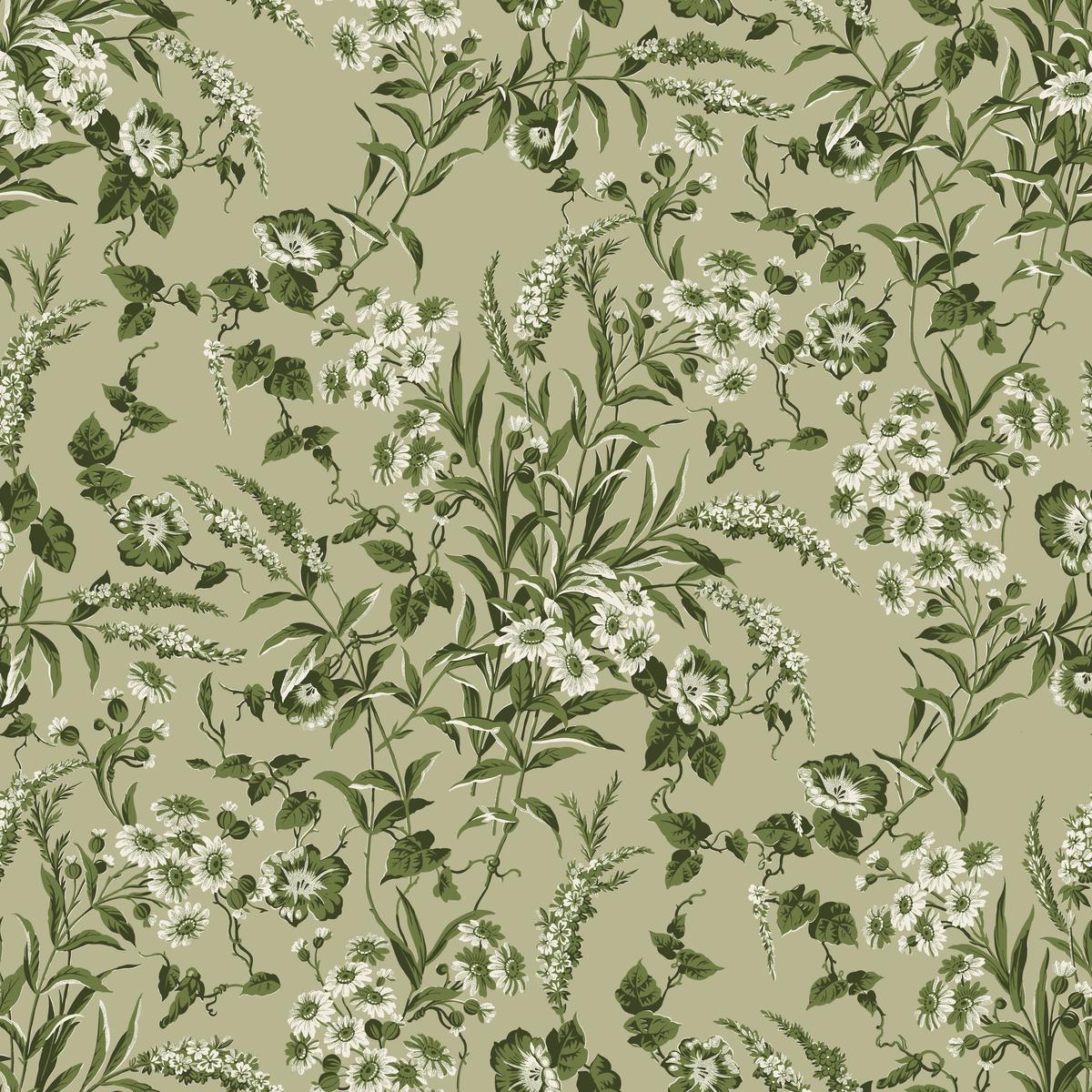 Daisy on Lichen Fabric