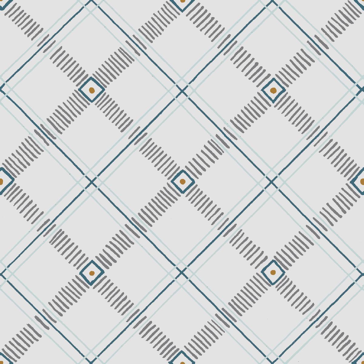 Diamond Plaid in Gray Fabric