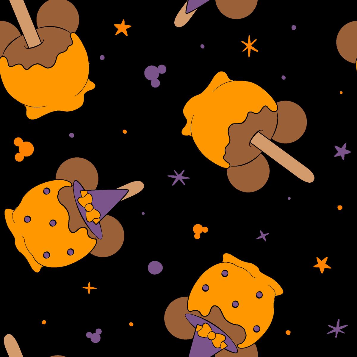 Disney Mickey Mouse Halloween Caramel Apples Fabric