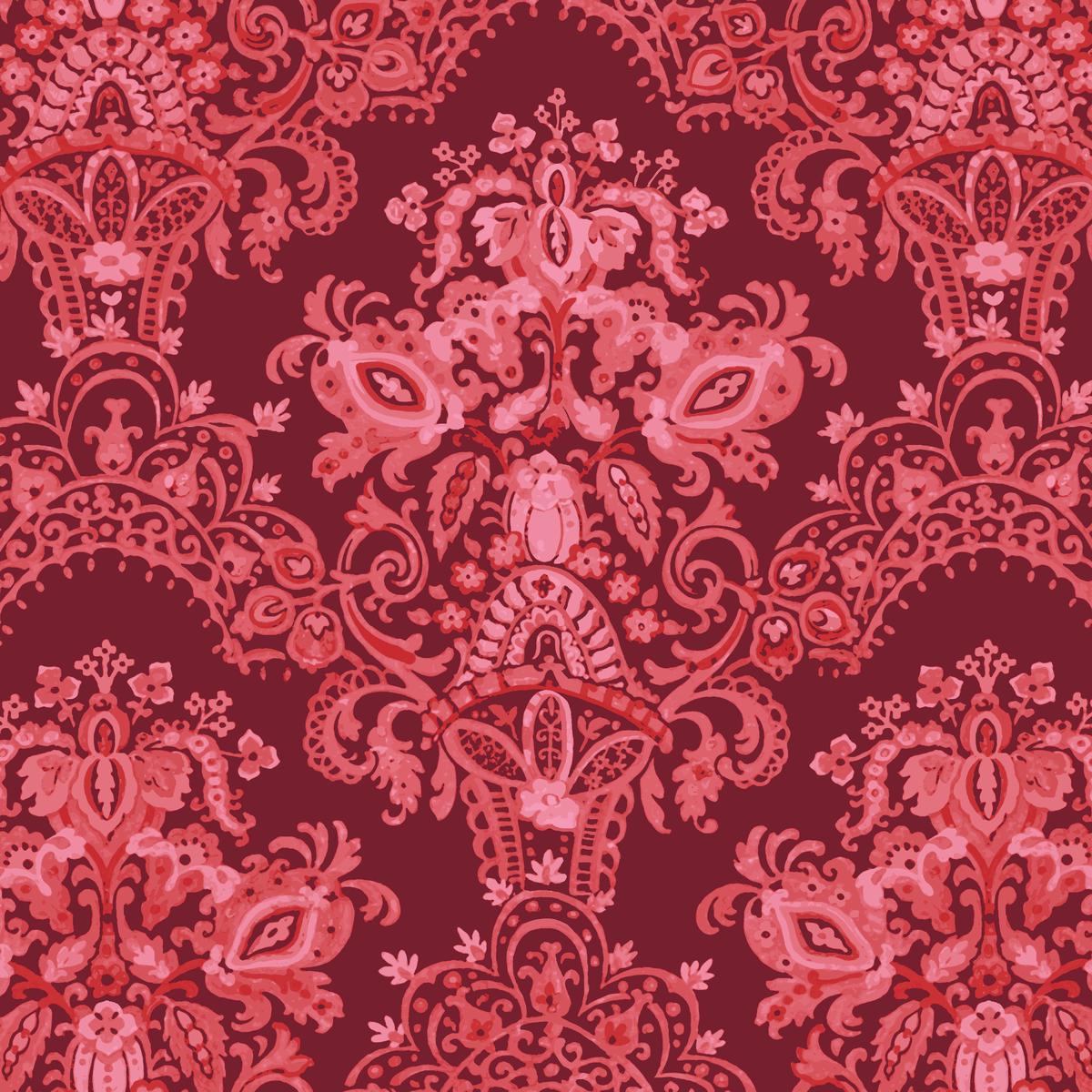 Solstice Garden on Berry Fabric