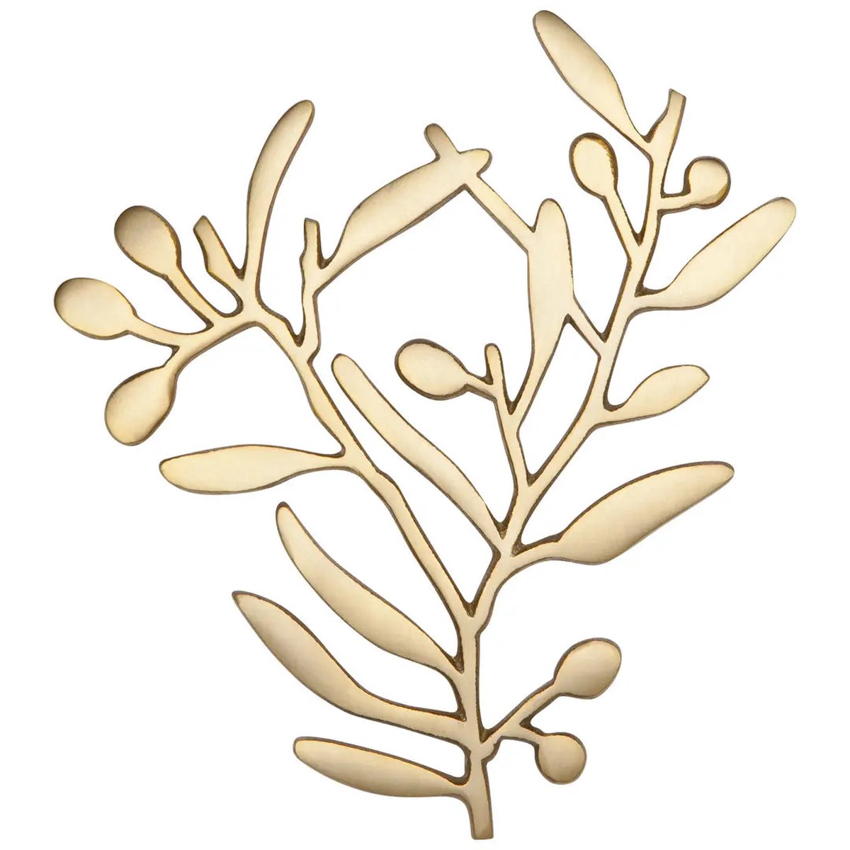 Branch Matte Gold Metal Trivet