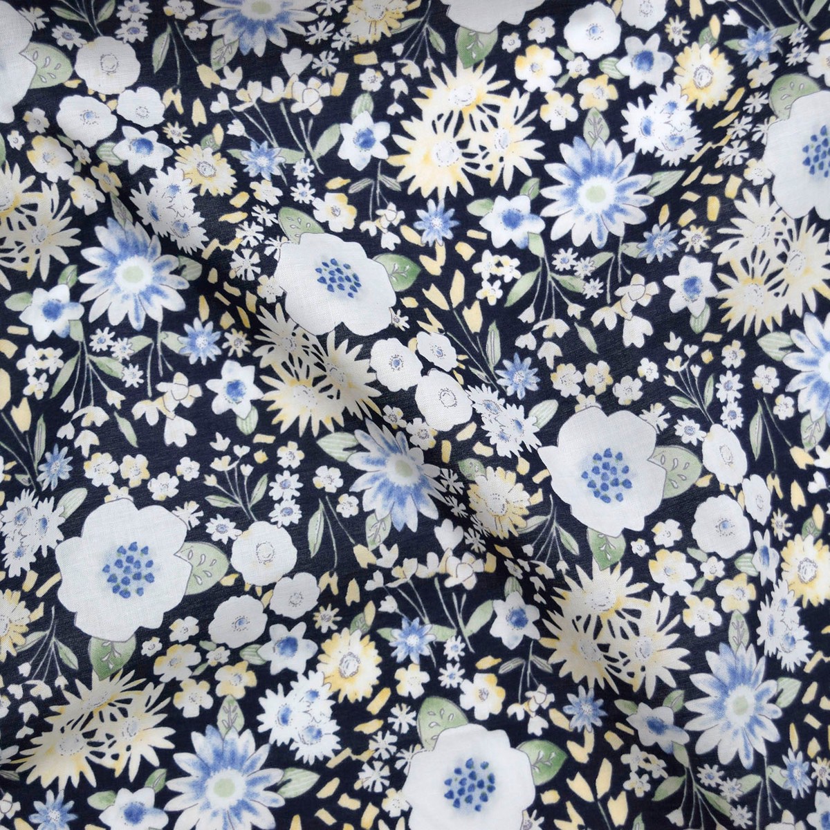 Flownny Vintage Floral Cotton Lawn – Navy NFA-1050-52