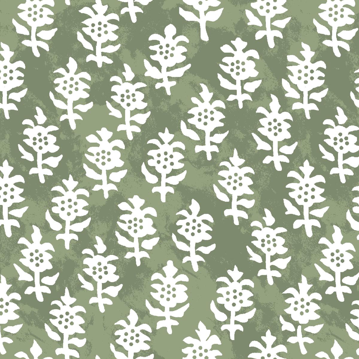 Love Block in Moss Fabric