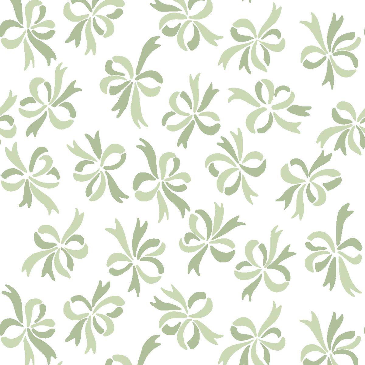 Ribbon Bow on Moss Fabric