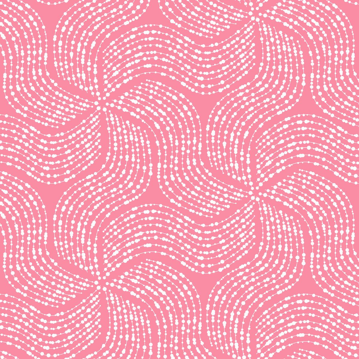 Swirl Dot on Pink Fabric