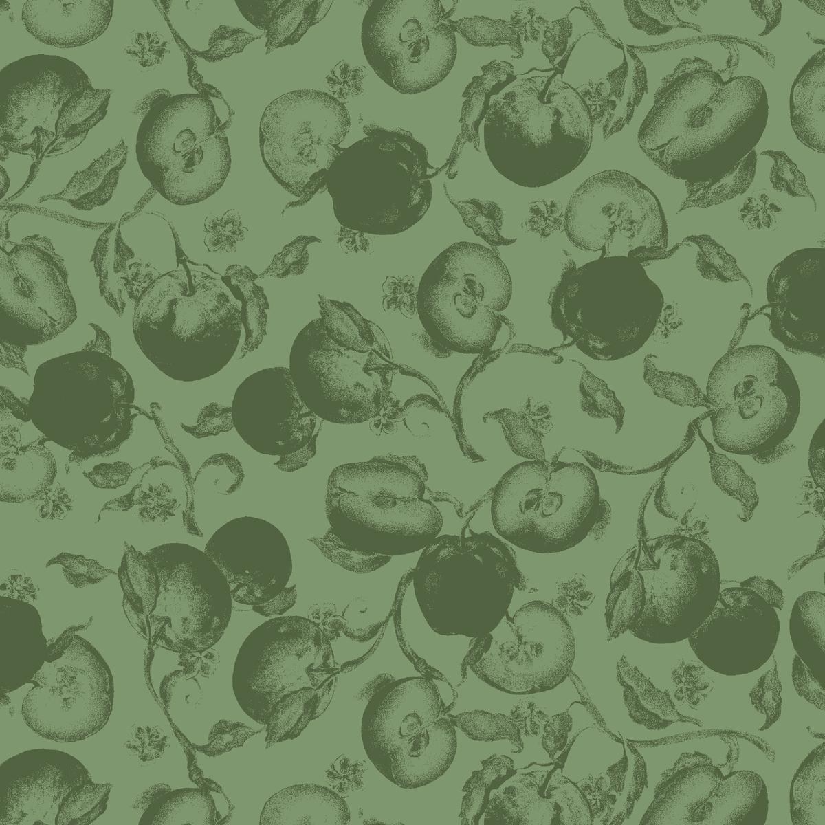 Vintage Green Apple Fabric