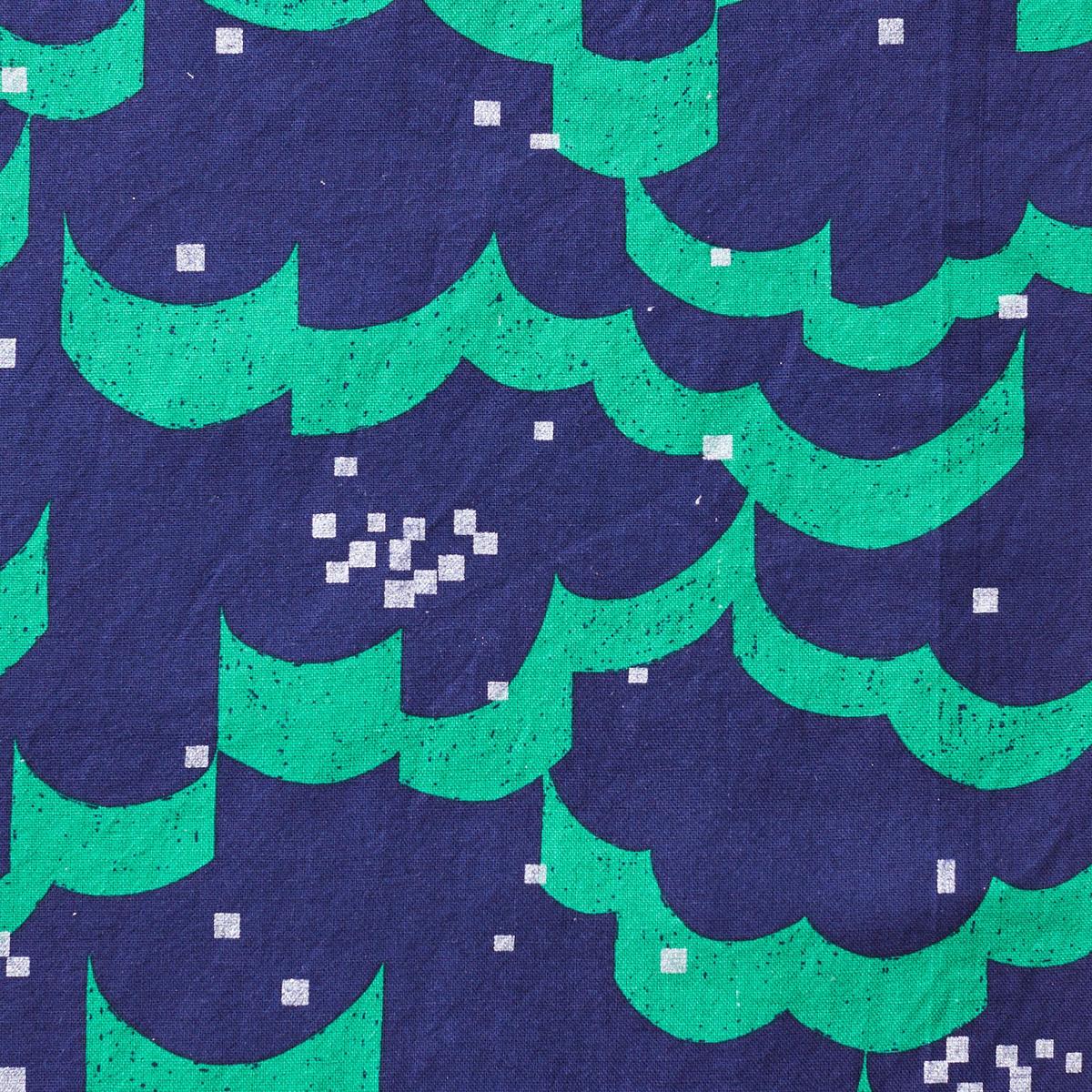 echino Float Cotton Linen Canvas – Navy x Green EKX-98120-21