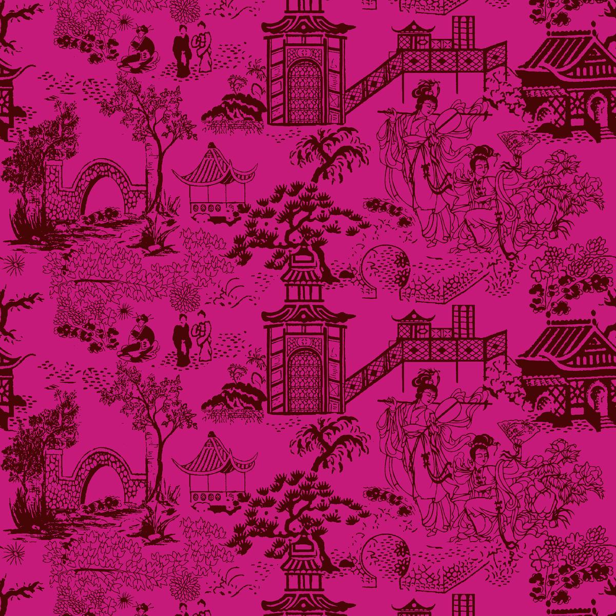 Quiet Romance in Beetroot Fabric