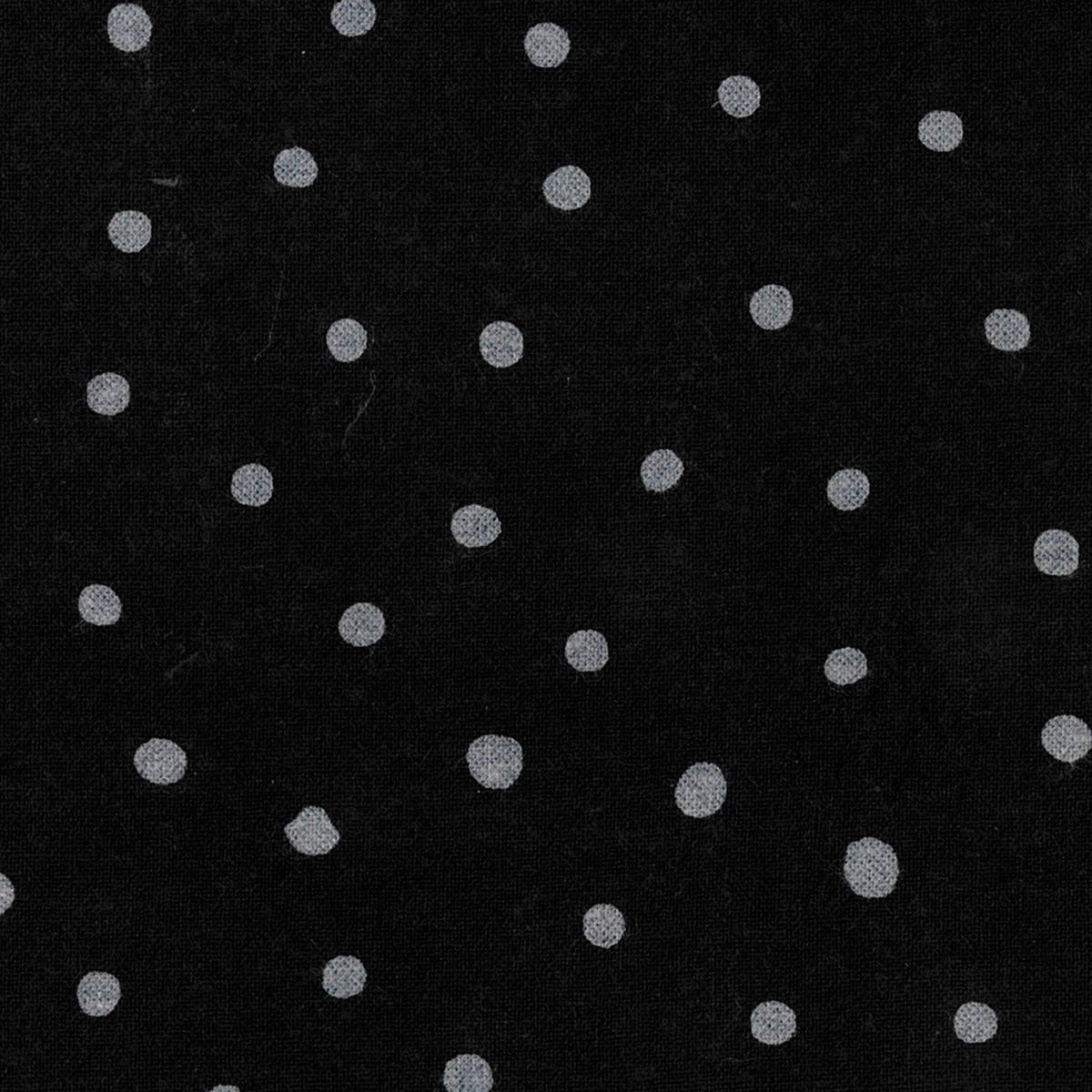 Random Dots Rayon Hemp Canvas – Black NFA-53000-1