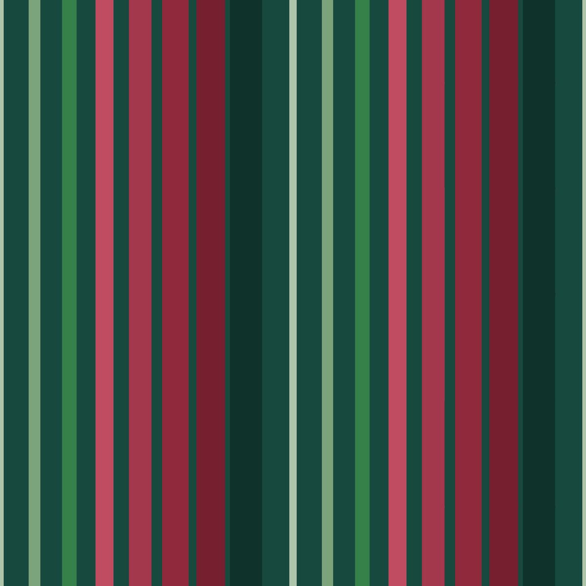 Season Stripes on Green & Pink Fabric