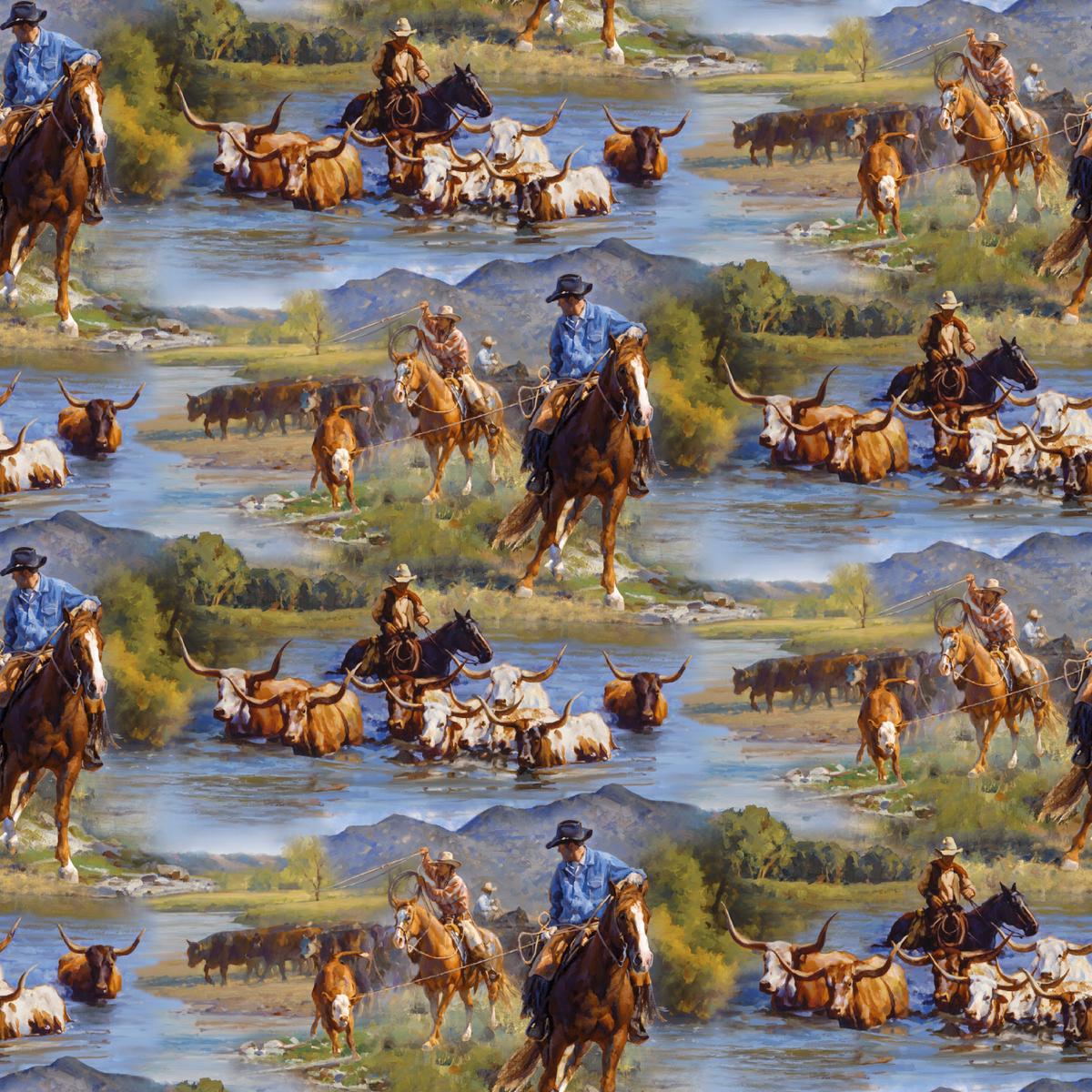 Wild Wings Ranch Hero Scenic Fabric