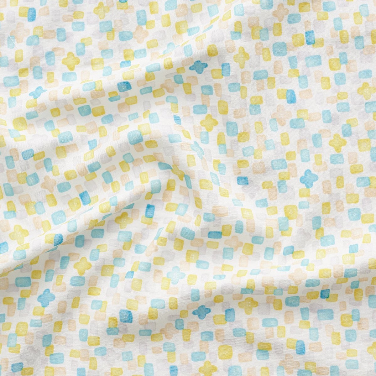 Pastel Geometric Cool Breeze Double Gauze – Yellow YGA-91090-1