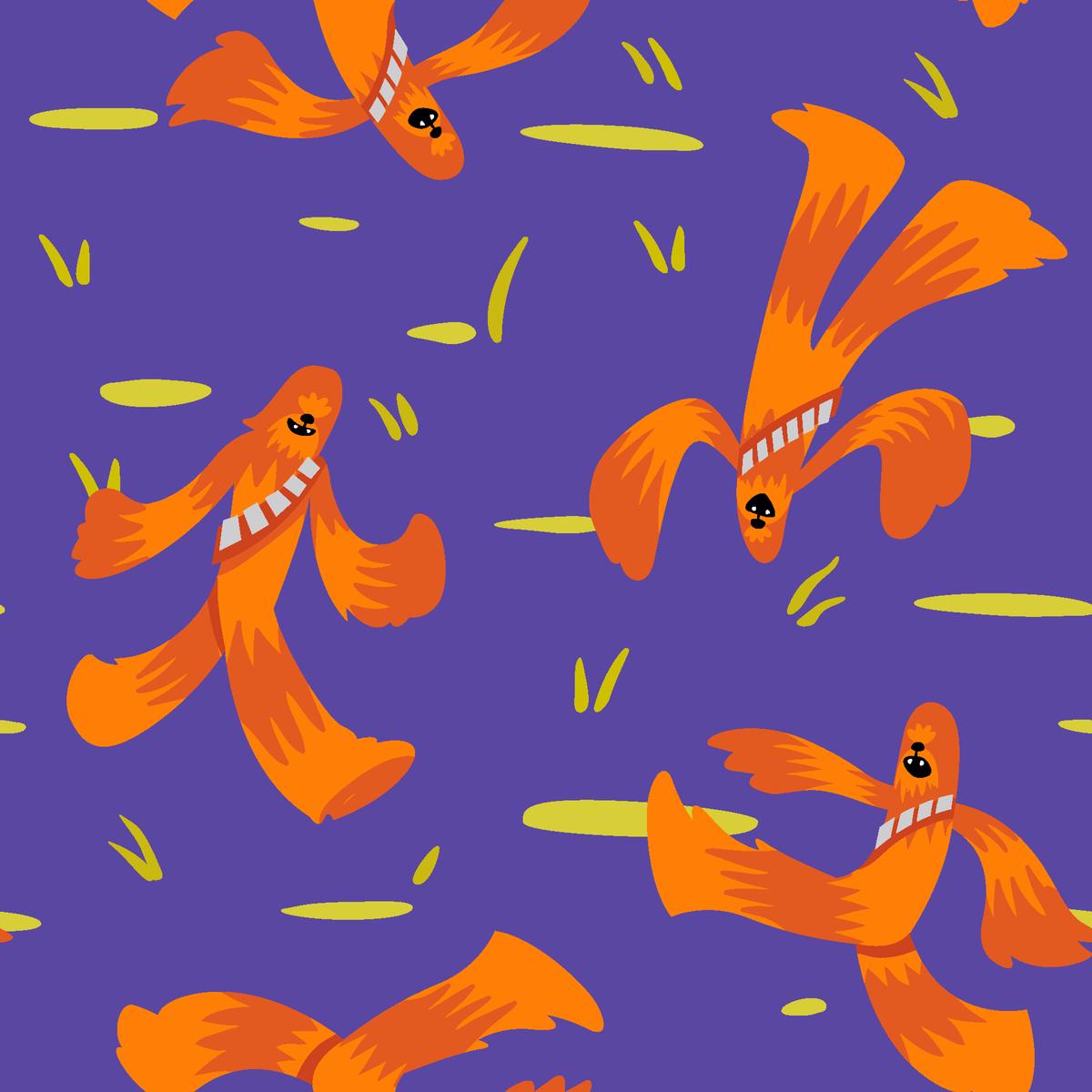 STAR WARS Chewbacca Character Toss on Purple