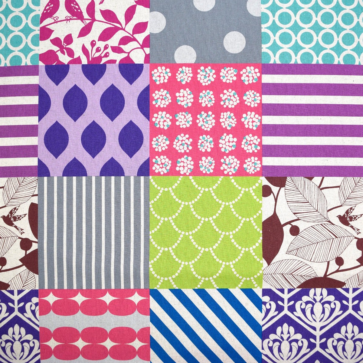 echino Piece Cotton Linen Canvas – Purple EKX-98160-62