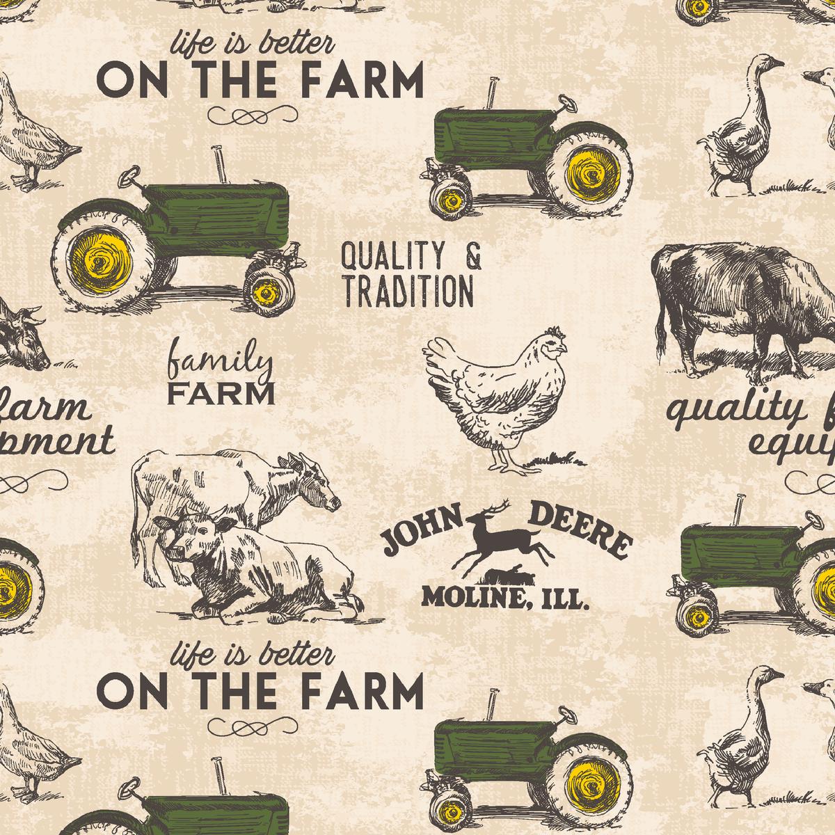 John Deere – Farm Charm – Vintage Farm Fabric