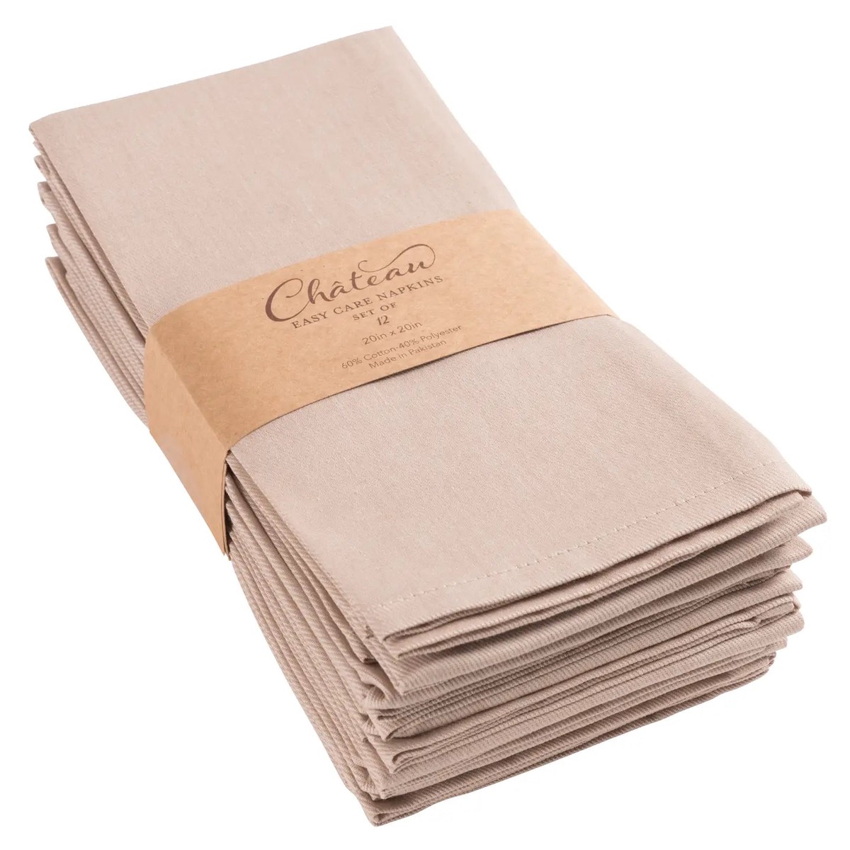 Linen S/12 Poly Cotton Easy Care Napkins