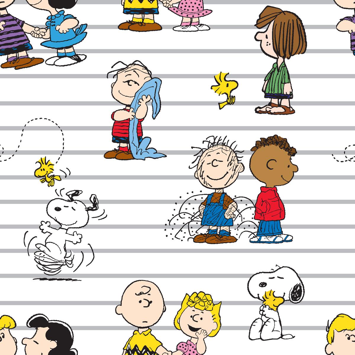 Peanuts Charlie Brown & Friends All Together Fabric