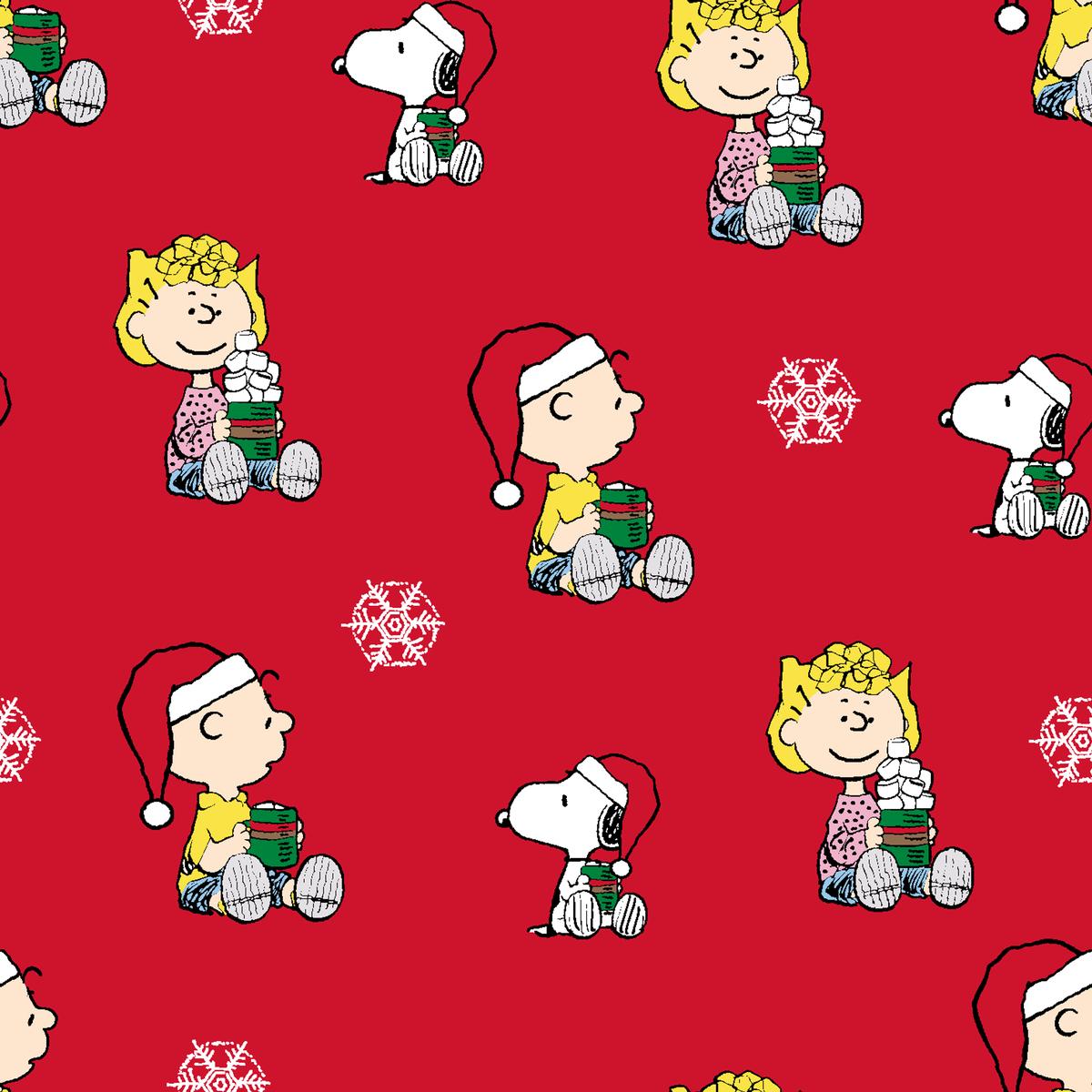 Peanuts Christmas Friends Toss Fabric