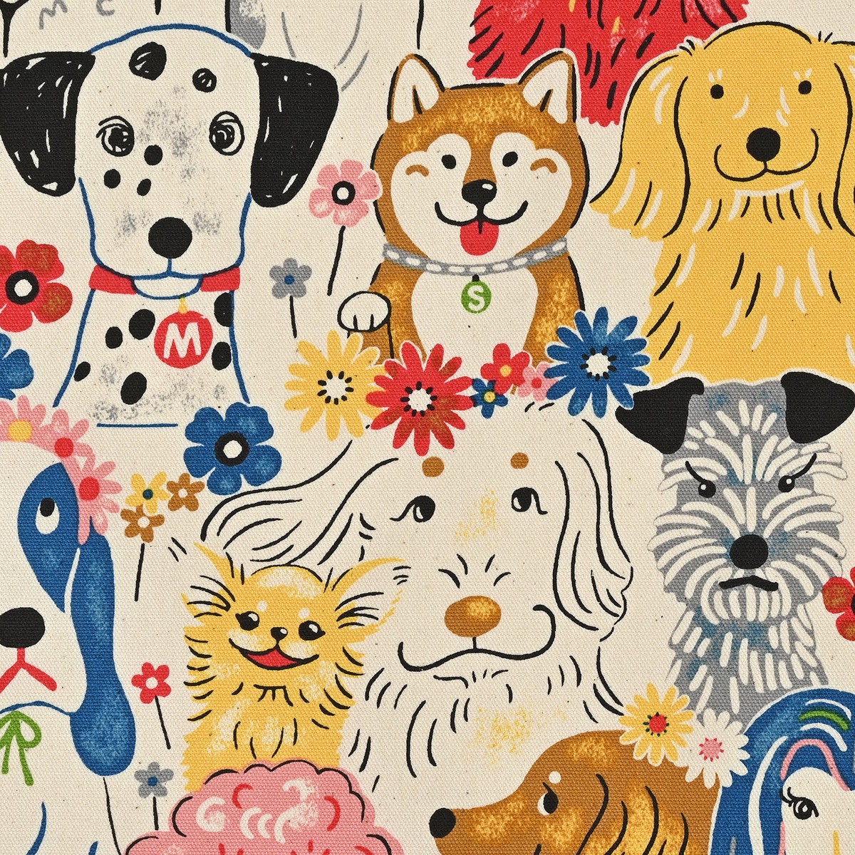 Powerful Animal Dogs Retro Oxford – White YGA-71000-2