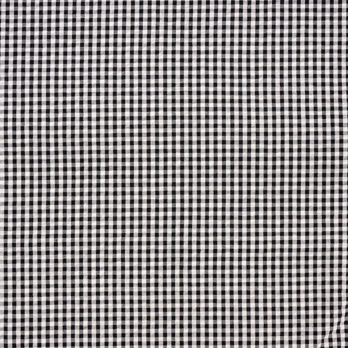 Yarn Dyed Gingham Seersucker Organic Cotton Fabric – Black TS-2039-1