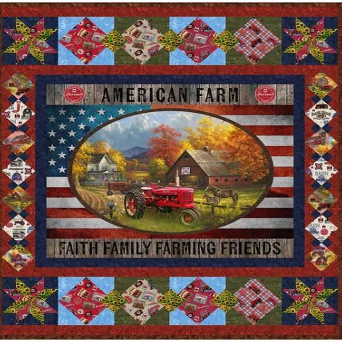 Farmall Cotton Panels and Fabrics By The Yard-Farmall American Farm Cotton-Sykel