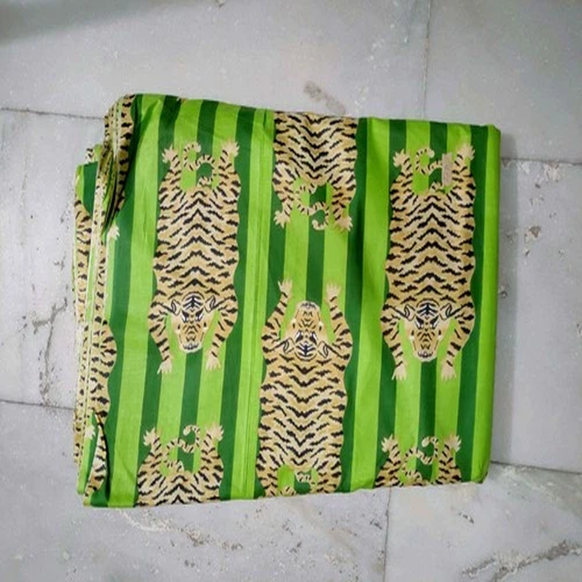 Green Tiger Print Indian Cotton Fabric Dressmaking Sewing Running Fabric 10 YD