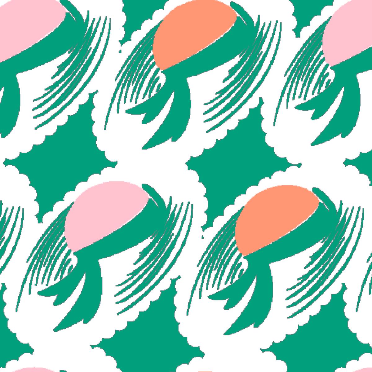 Retro Bait, Green Fabric